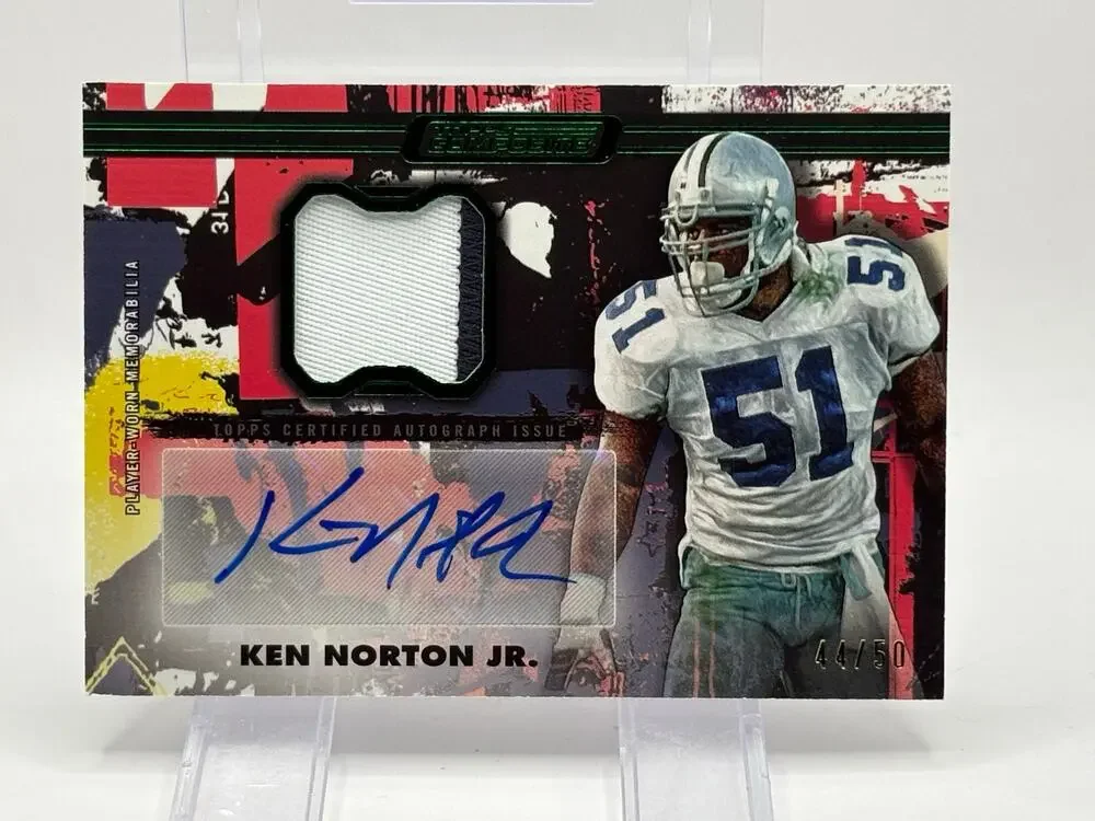 2023 Topps Composite Ken Norton Jr. Green Jersey Patch Auto 44/50 SP Cowboys